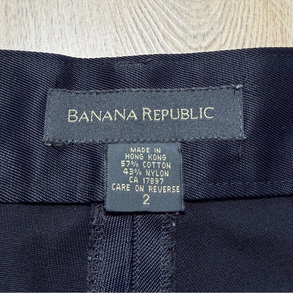 Vintage Banana Republic Nylon Cotton Blend Moto Pants Womens 2 Black Y2K Grunge - Picture 7 of 12